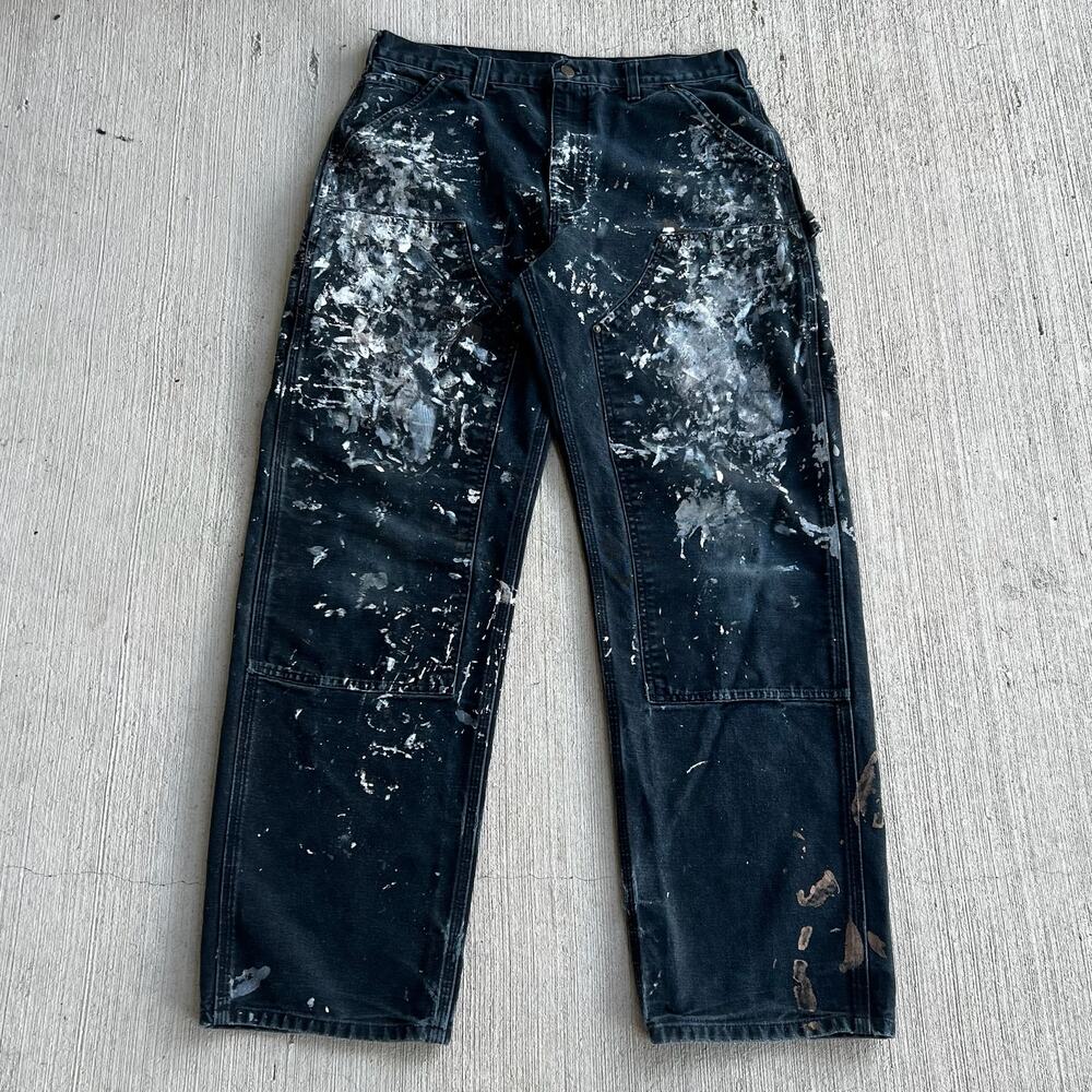 Carhartt black double knee work wear carpenter pants